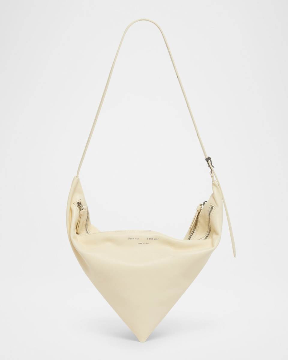 Tetra Double-Zip Napa Leather Shoulder Bag